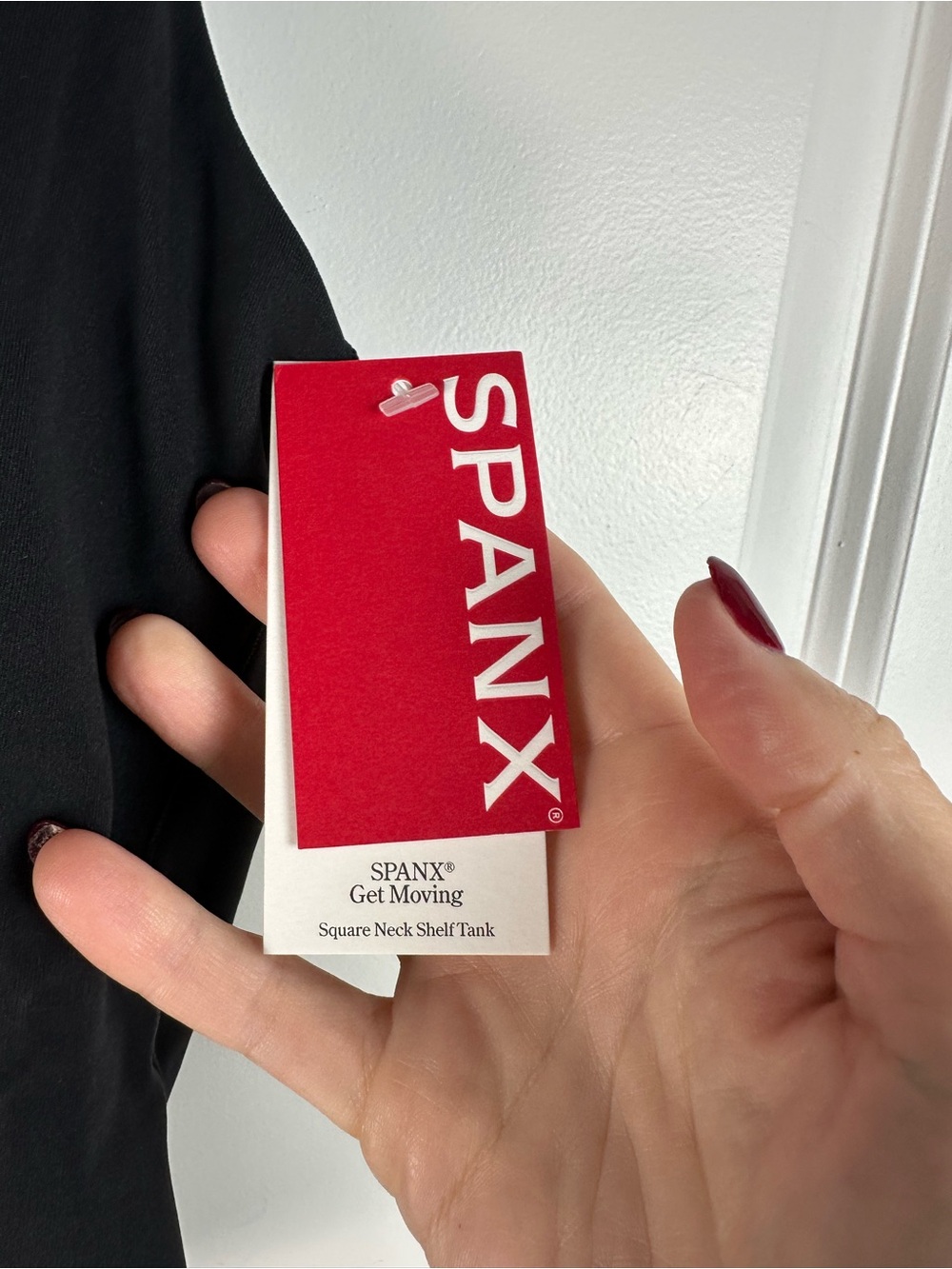 SPANX Black Square Neck Tank - Picture 2 of 8